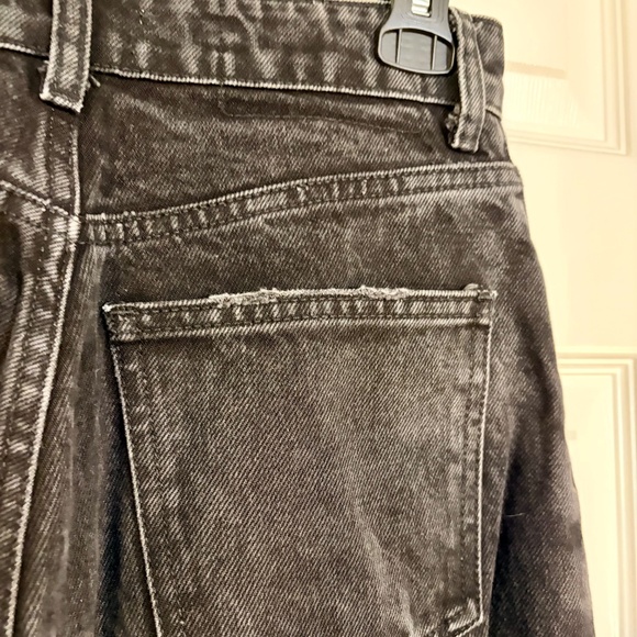 Zara Wide Leg Distressed Black Jeans Women's Size 6 - Picture 5 of 10